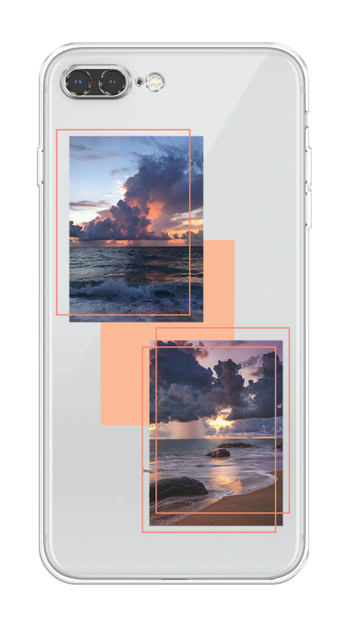 

Чехол на Apple iPhone 7 Plus/8 Plus "Sky collage", Розовый;прозрачный;синий, 10750-1