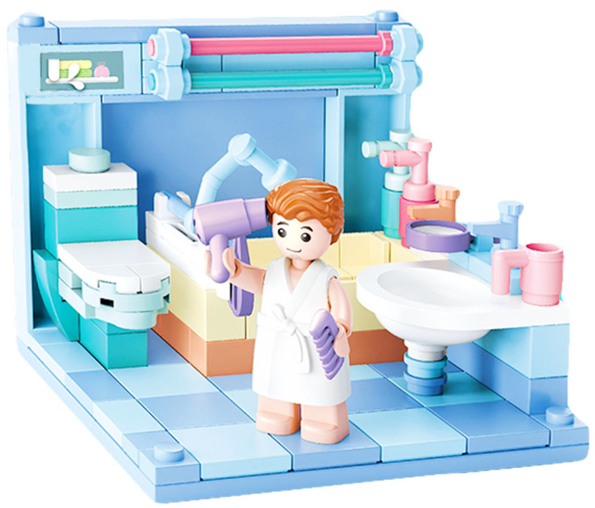 фото Конструктор sluban кукольный дом ванная комната 105 деталей 110226