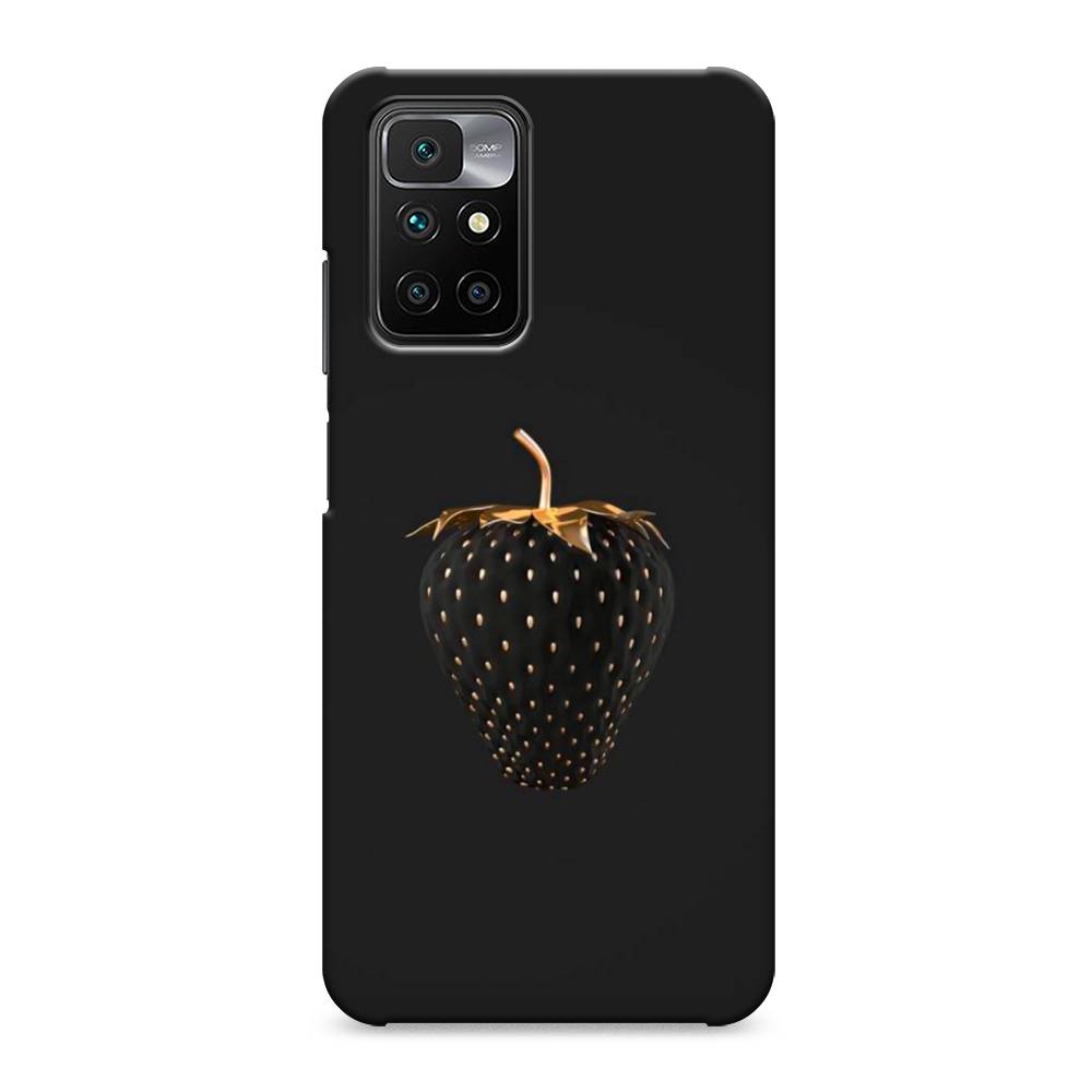 

Пластиковый чехол "Черно-золотая клубника" на Xiaomi Redmi 10, 311320-7