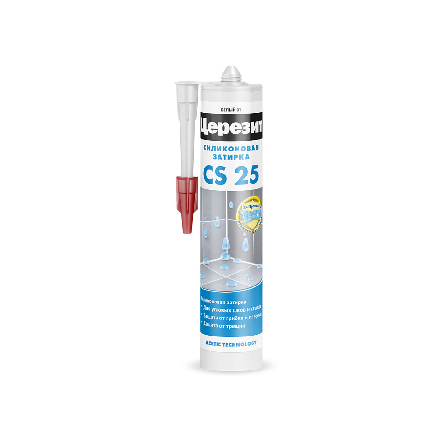 Cиликоновая затирка-герметик Ceresit CS 25 280 мл (прозрачный ) затирка ceresit ce 40 аквастатик антрацит 13