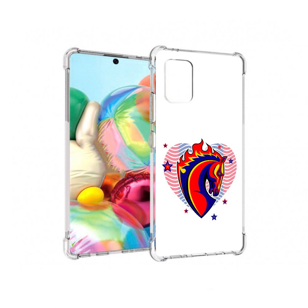 

Чехол MyPads Tocco для Samsung Galaxy A71 ФК ЦСЛ Лошадь (PT226912.529.180), Прозрачный, Tocco