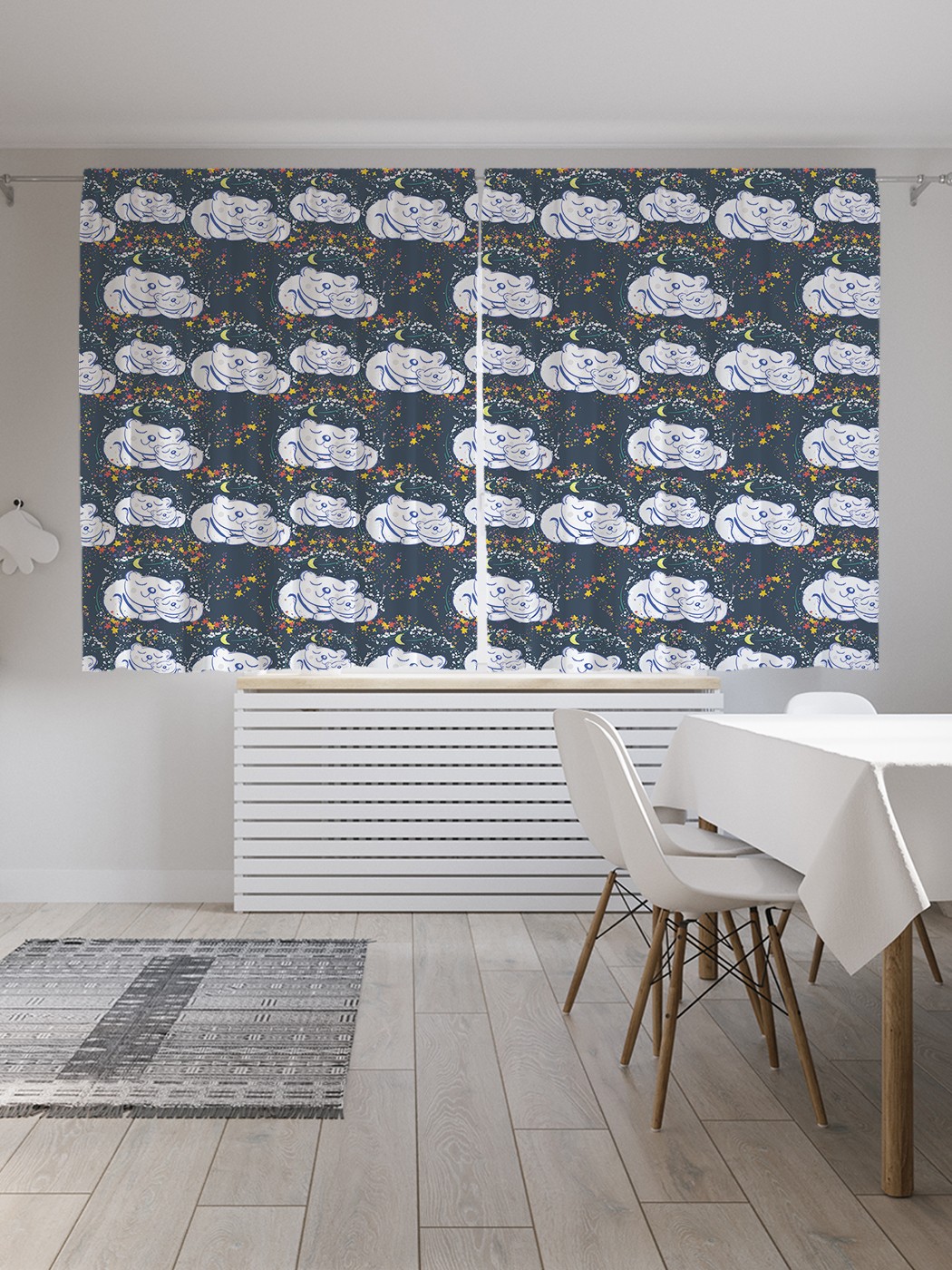 

Классические шторы JoyArty "Мешки в берлоге", серия Oxford DeLux, 2 полотна 145x180 см, Мешки в берлоге