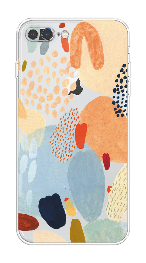 

Чехол на Apple iPhone 7 Plus/8 Plus "Необычная абстракция", Бежевый;голубой, 10750-1