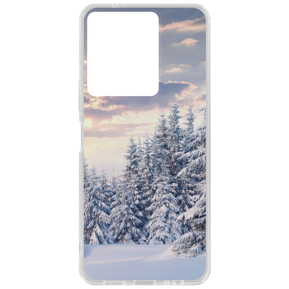 

Чехол-накладка Krutoff Clear Case Снежный пейзаж для Vivo Y36, Прозрачный
