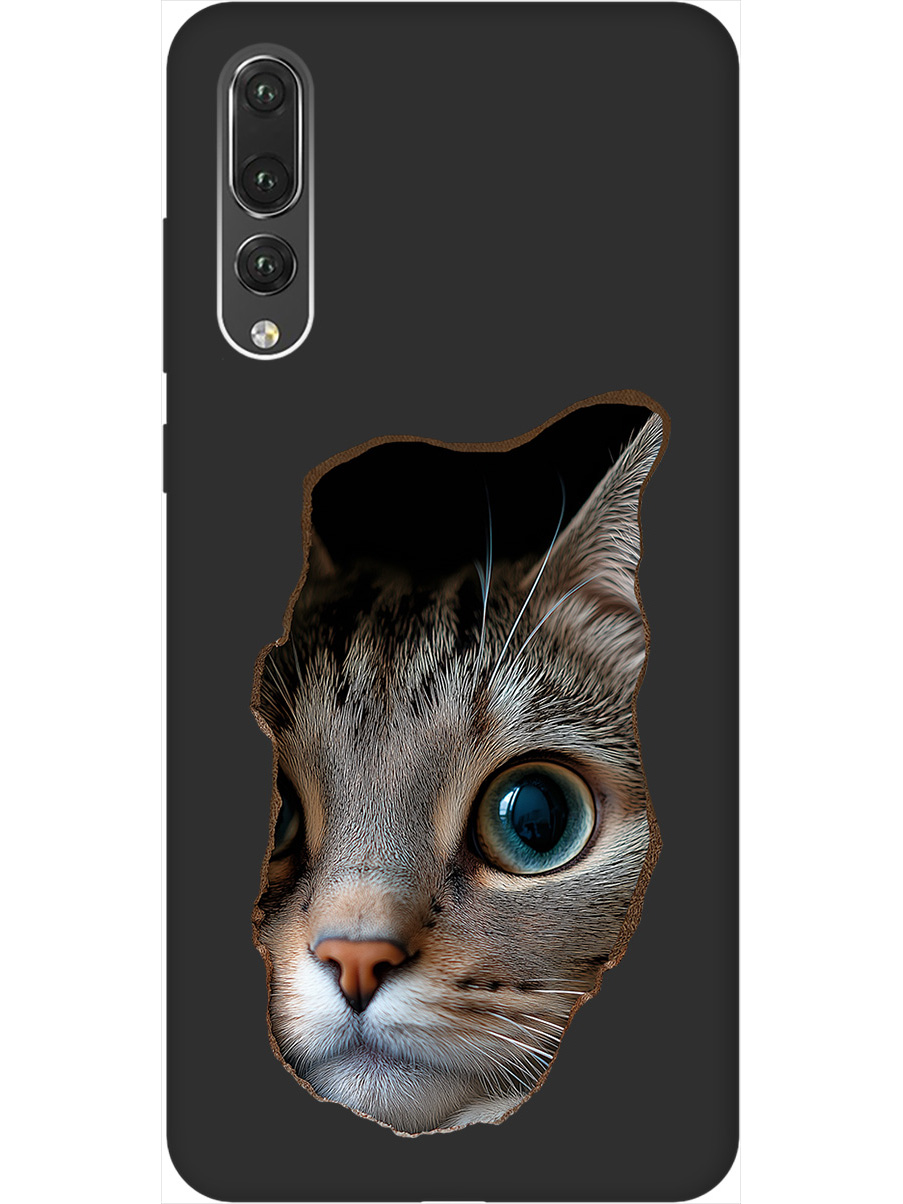 

Силиконовый чехол на Huawei P20 Pro с принтом "Котик в стене" матовый черный, Черный;коричневый;белый, 717872312