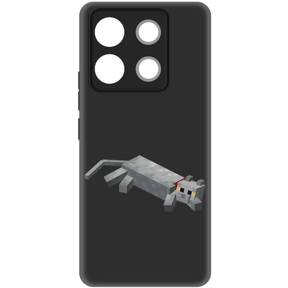 

Чехол-накладка Krutoff Soft Case Minecraft-Кошка для Xiaomi Poco X6 черный