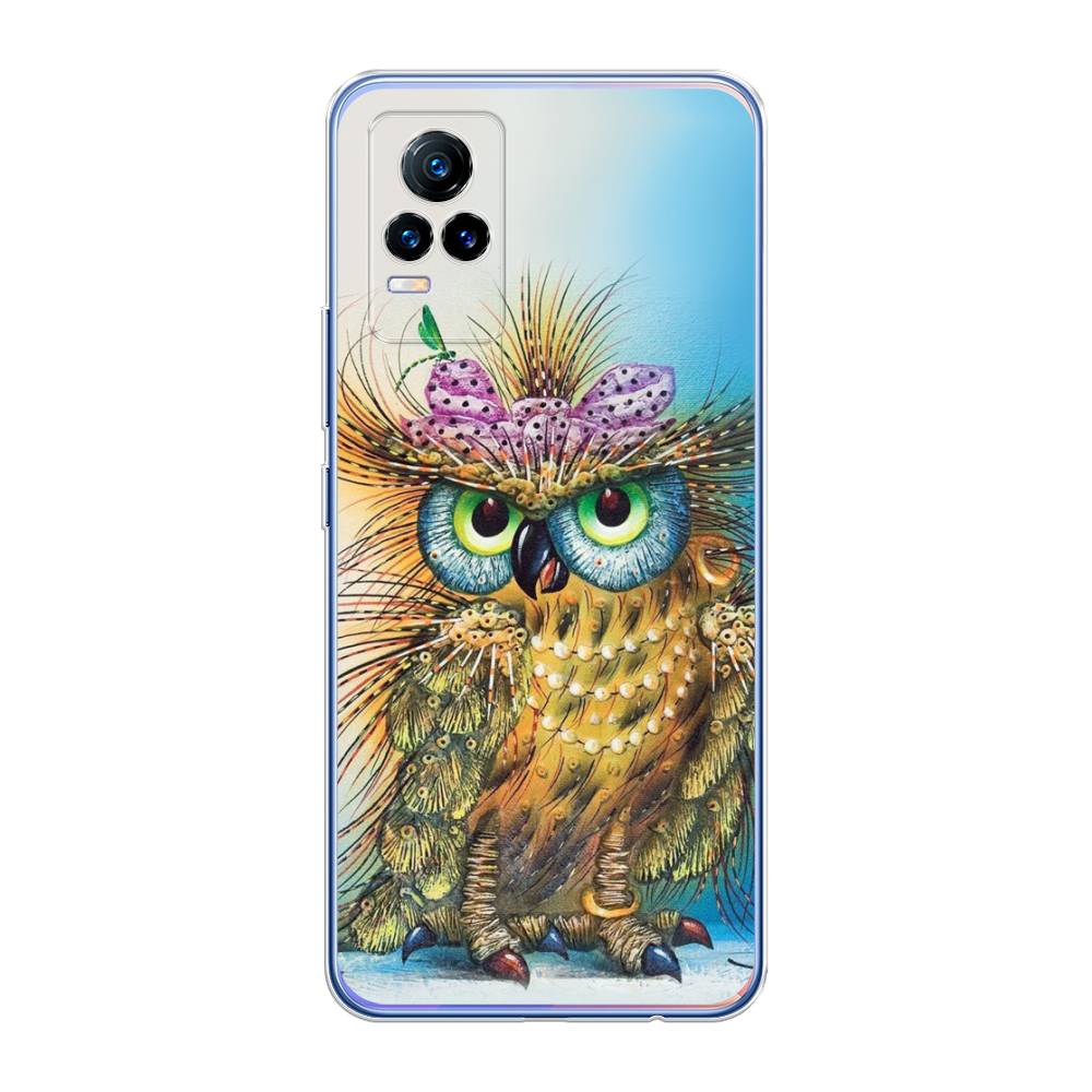 

Чехол на Vivo V21e 4G "Модная сова", Коричневый;голубой, 264550-1