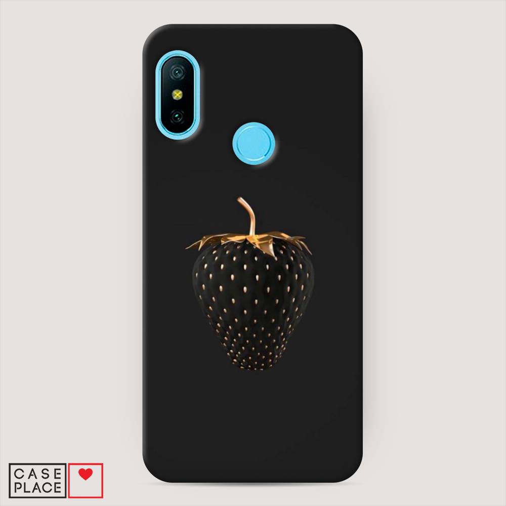 

Пластиковый чехол "Черно-золотая клубника" на Xiaomi Redmi 6 Plus, 33920-7