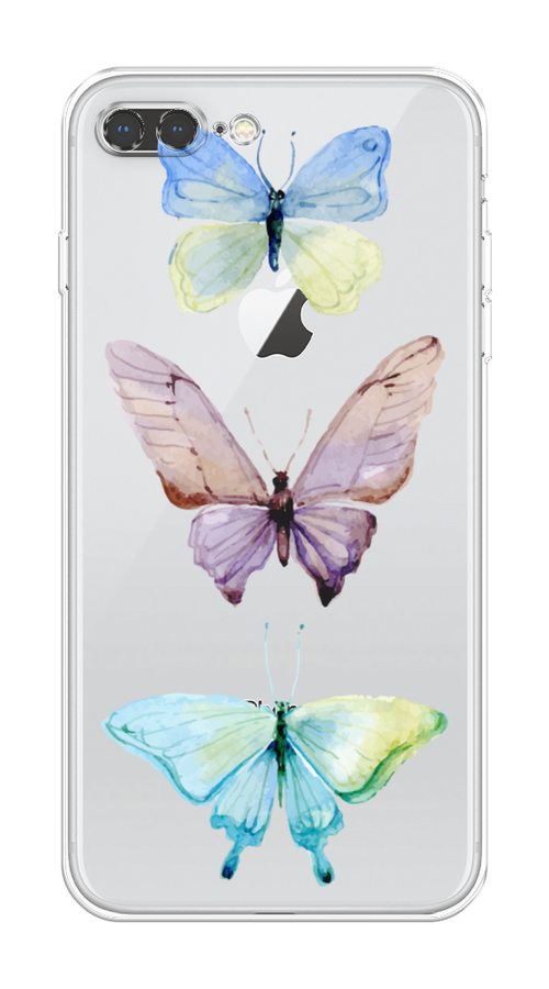 

Чехол на Apple iPhone 7 Plus/8 Plus "Акварельные бабочки", Бирюзовый;розовый, 10750-1