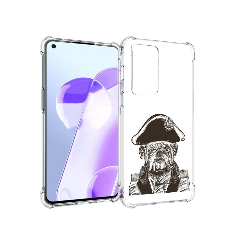 

Чехол MyPads Tocco для OnePlus 9RT мопс генерал (PT172016.131.483), Прозрачный, Tocco