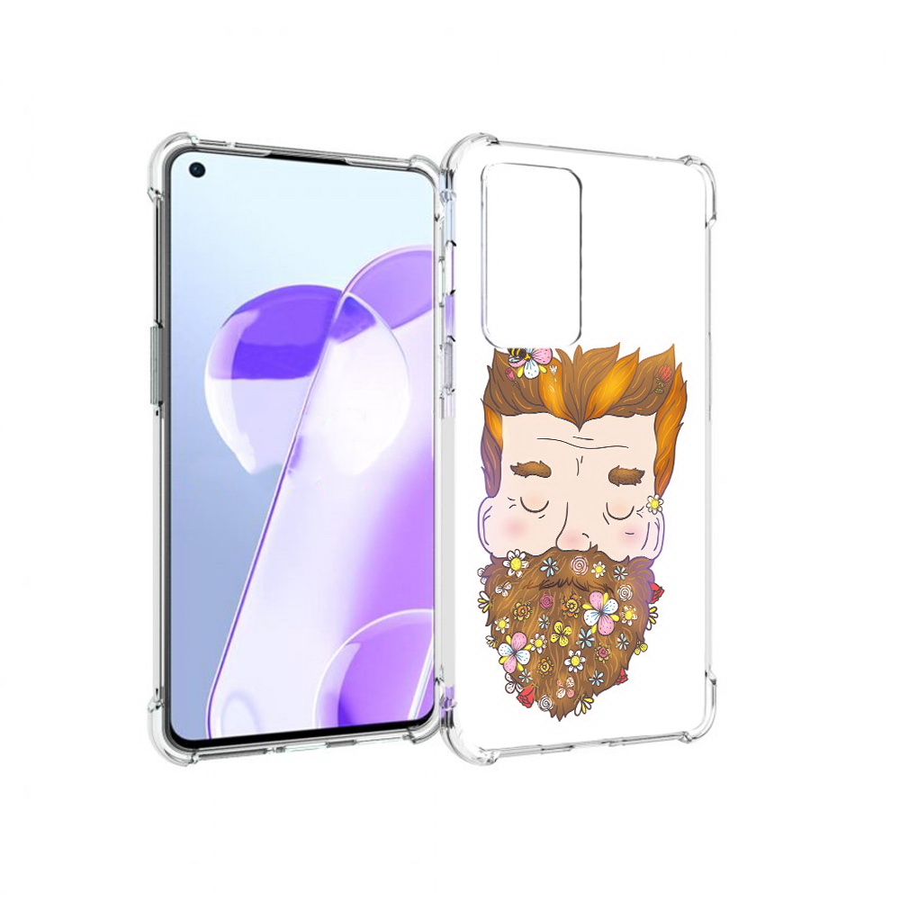 

Чехол MyPads Tocco для OnePlus 9RT мужчина с цветами в бороде (PT172016.131.489), Прозрачный, Tocco