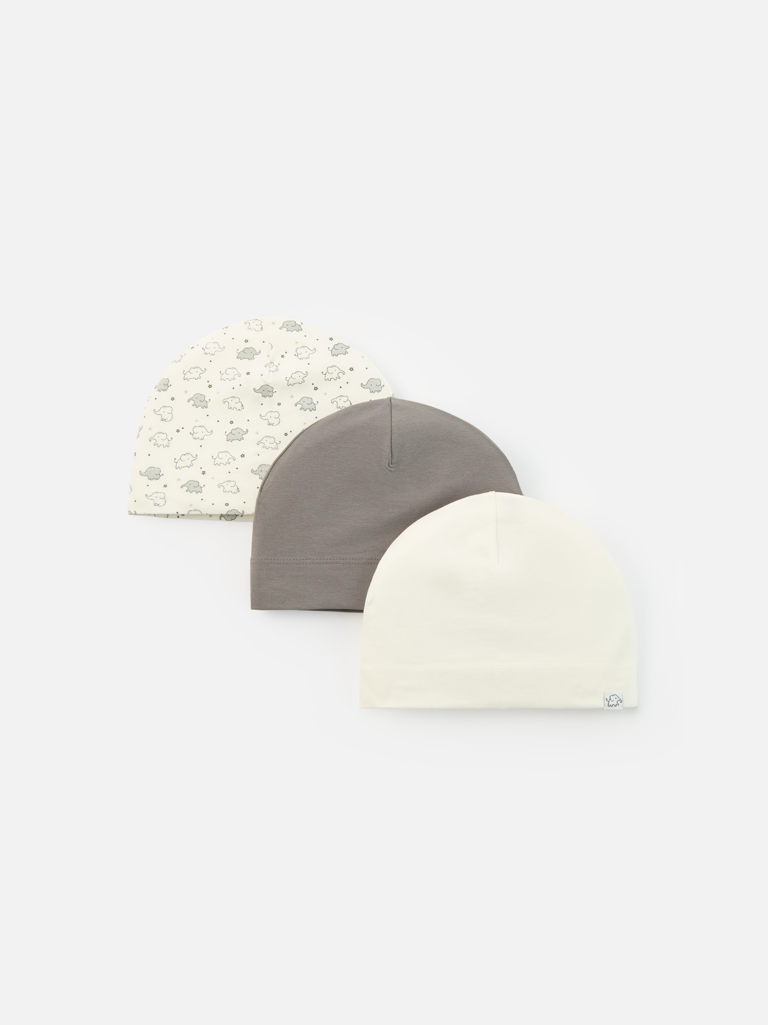 

Шапка детская H&M Cotton Jersey Hats 0825744003 белая/серая 86/92, Белый;серый, Cotton Jersey Hats