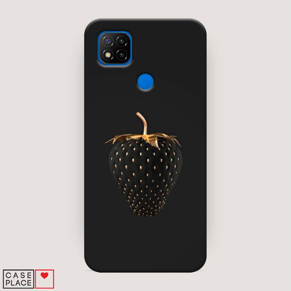 

Пластиковый чехол "Черно-золотая клубника" на Xiaomi Redmi 9C, 39020-7