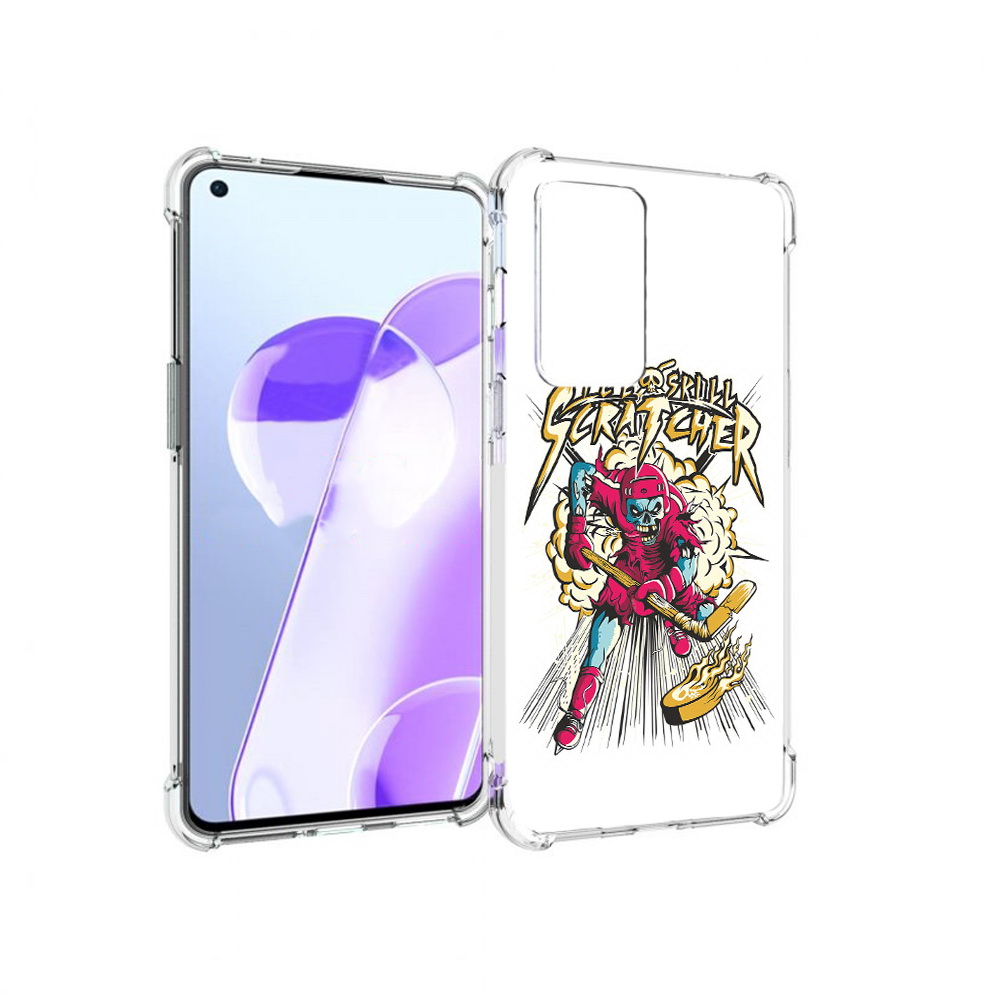 

Чехол MyPads Tocco для OnePlus 9RT нарисованный скелет хоккеист (PT172016.131.514), Прозрачный, Tocco