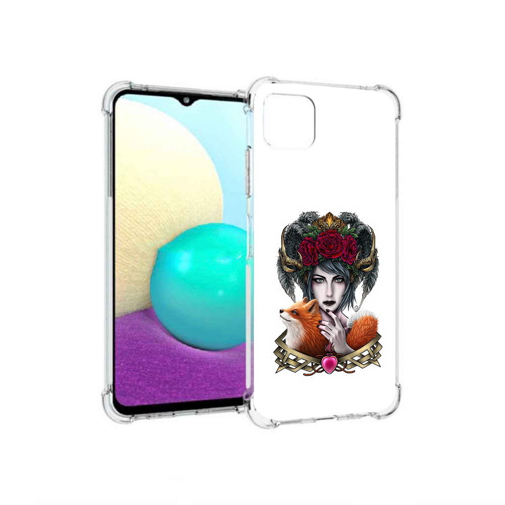 

Чехол MyPads Tocco для Samsung Galaxy A22 девушка с лисой, Прозрачный, Tocco