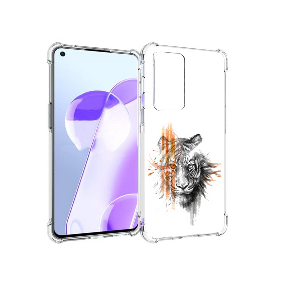 

Чехол MyPads Tocco для OnePlus 9RT огненный тигр (PT172016.131.526), Прозрачный, Tocco