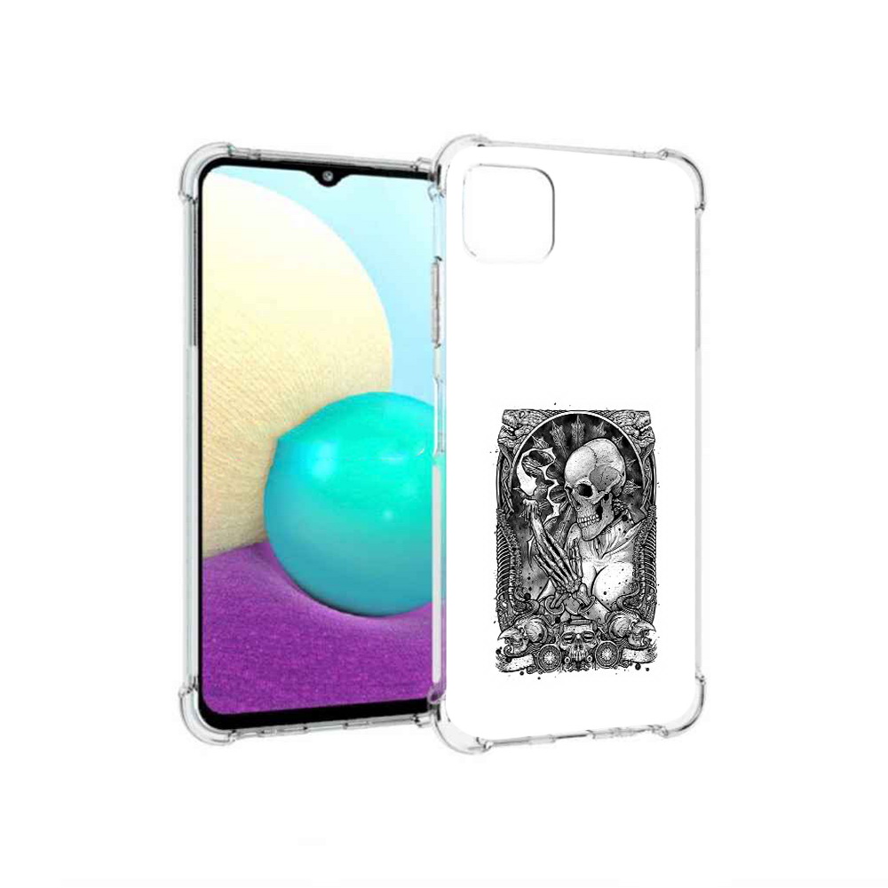 

Чехол MyPads Tocco для Samsung Galaxy A22 девушка скелет, Прозрачный, Tocco