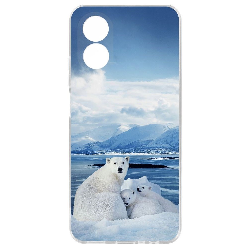 

Чехол-накладка Krutoff Clear Case Полярные медведи для Oppo A38 4G, Прозрачный