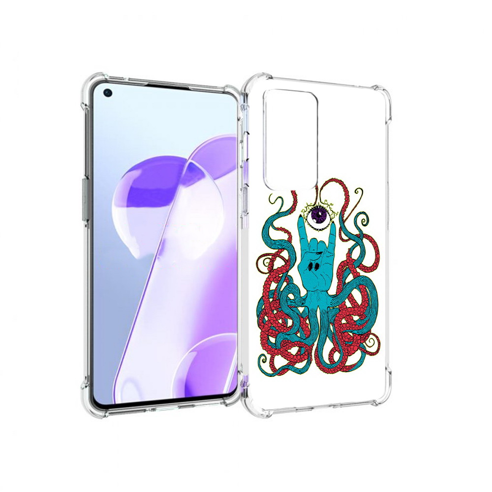 

Чехол MyPads Tocco для OnePlus 9RT осьминог-рука абстракция (PT172016.131.530), Прозрачный, Tocco
