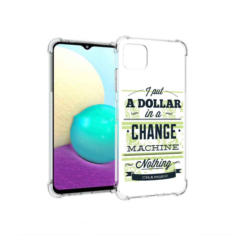 

Чехол MyPads Tocco для Samsung Galaxy A22 доллар надпись, Прозрачный, Tocco