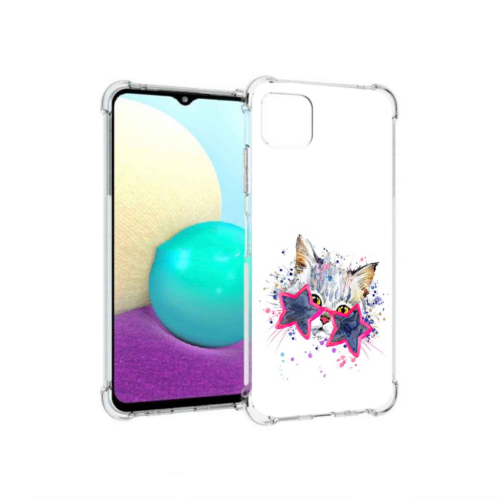 

Чехол MyPads Tocco для Samsung Galaxy A22 звездные очки, Прозрачный, Tocco