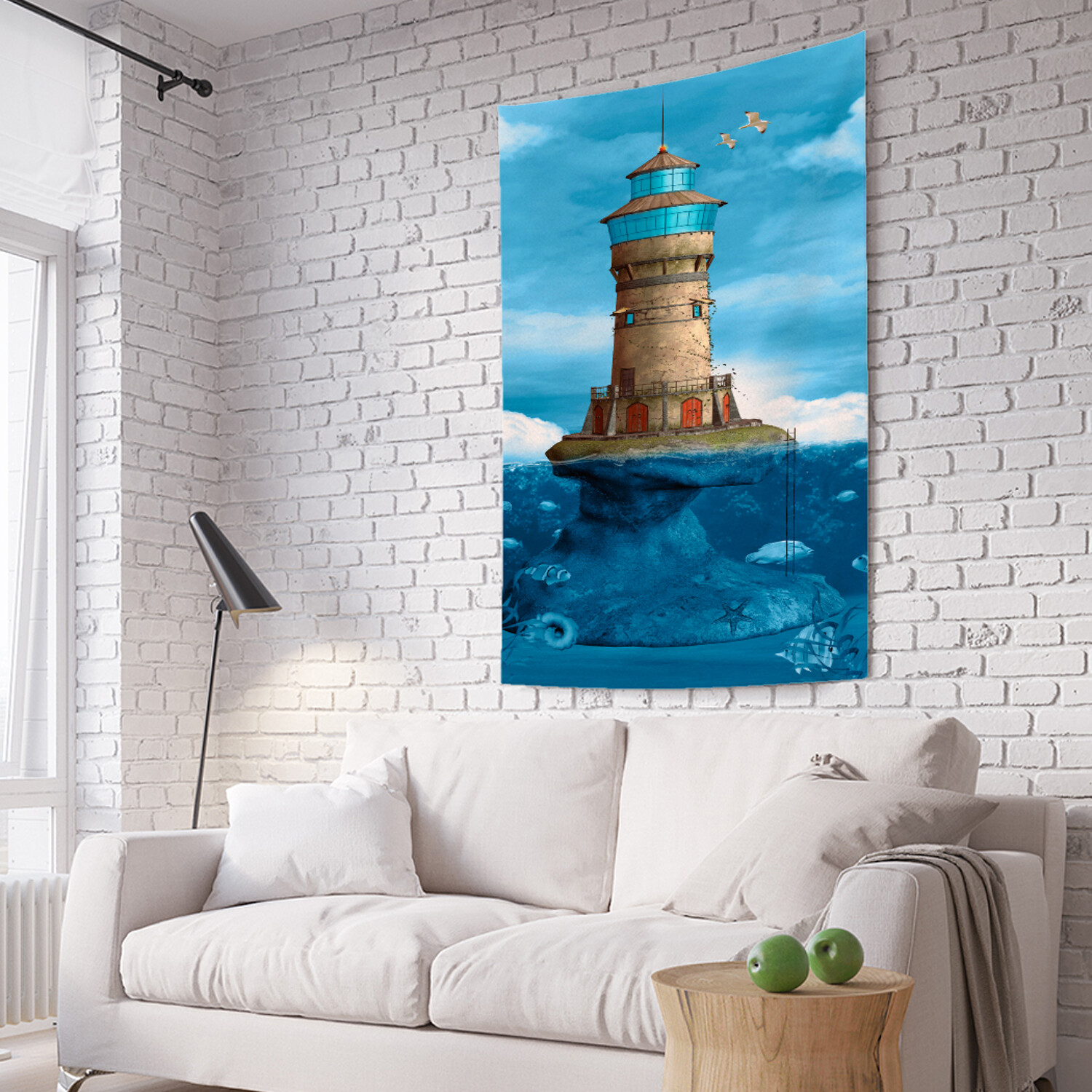 

Вертикальное фотопанно на стену JoyArty Остров для маяка 150x200 см, Остров для маяка