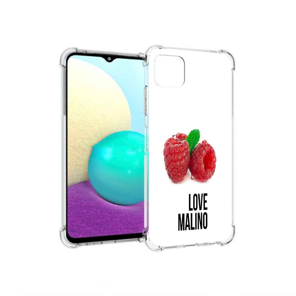 

Чехол MyPads Tocco для Samsung Galaxy A22 Бренд лове малино, Прозрачный, Tocco
