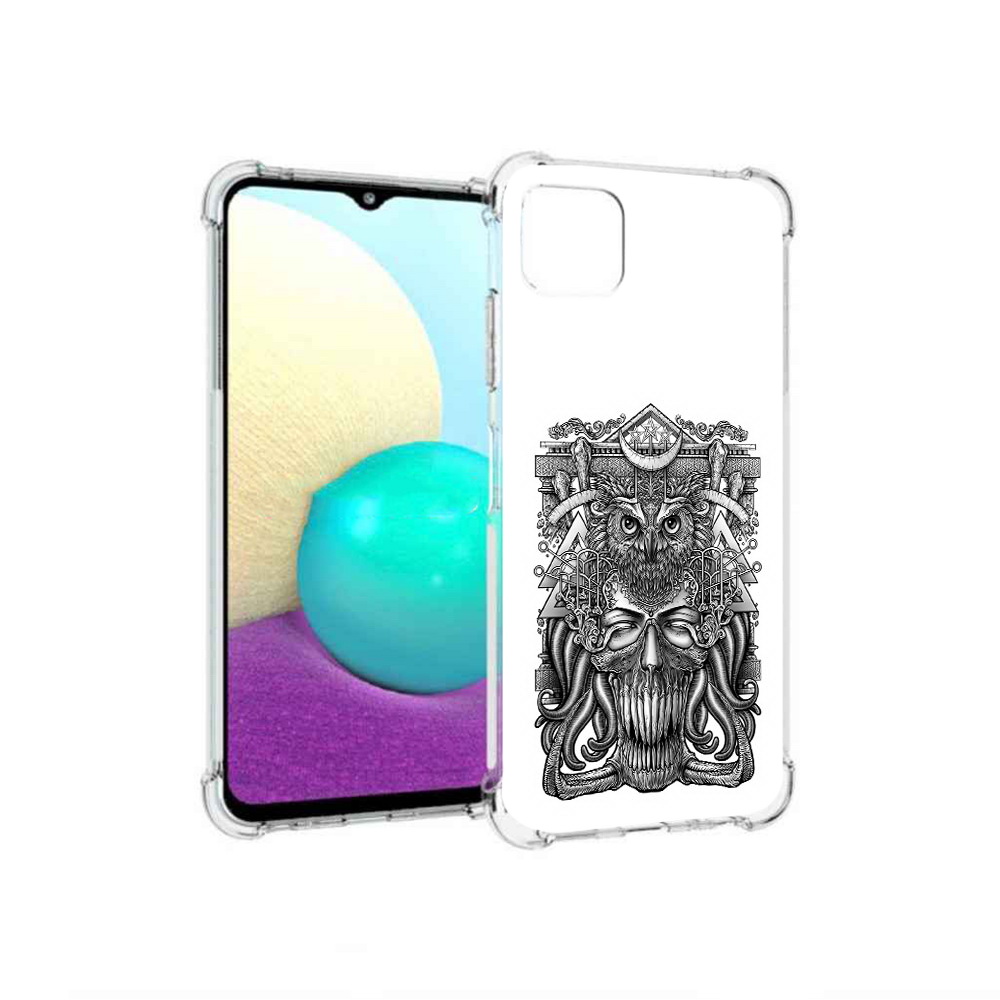 

Чехол MyPads Tocco для Samsung Galaxy A22 зубастая сова, Прозрачный, Tocco