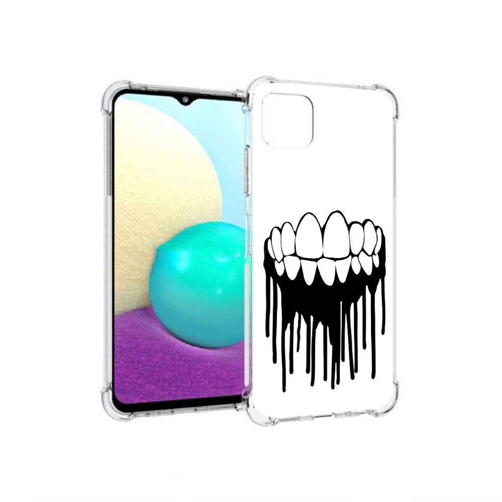 

Чехол MyPads Tocco для Samsung Galaxy A22 зубы, Прозрачный, Tocco