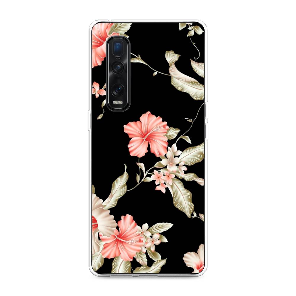 

Чехол Awog на Oppo Find X2 Pro "Цветы на черном", Разноцветный, 253350-8