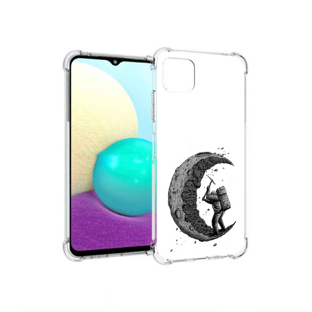 

Чехол MyPads Tocco для Samsung Galaxy A22 камненная луна, Прозрачный, Tocco