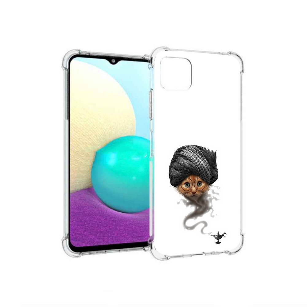 

Чехол MyPads Tocco для Samsung Galaxy A22 кот джин, Прозрачный, Tocco