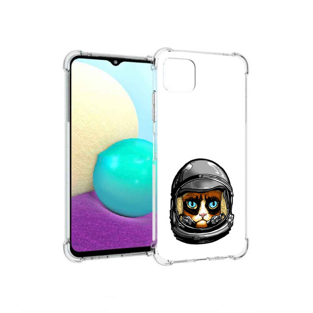 

Чехол MyPads Tocco для Samsung Galaxy A22 кот космонавт, Прозрачный, Tocco