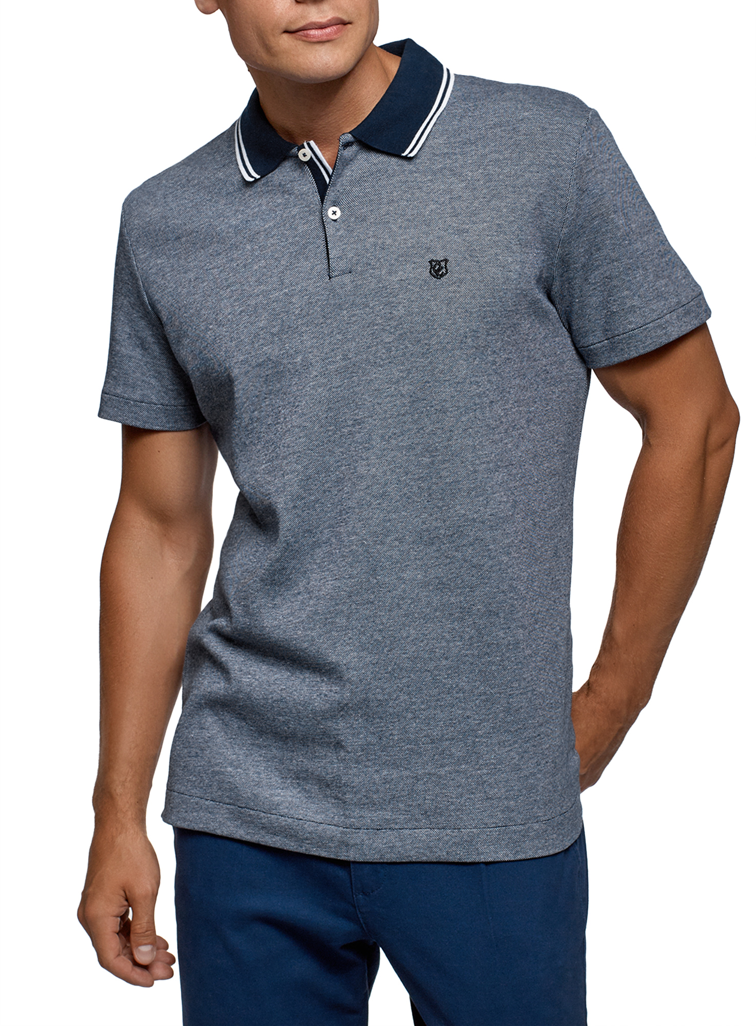 

Футболка мужская oodji 5L422012I-1 синяя 2XL, 5L422012I-1
