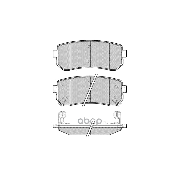 фото Adb 31543_колодки дисковые задние! hyundai accent, kia rio 1.4i/1.6i 16v/1.5crdi 05> allied nippon