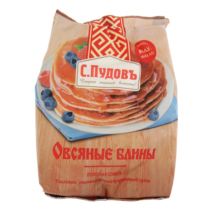 

Мучная смесь С.Пудовъ овсяные блины, 400 г