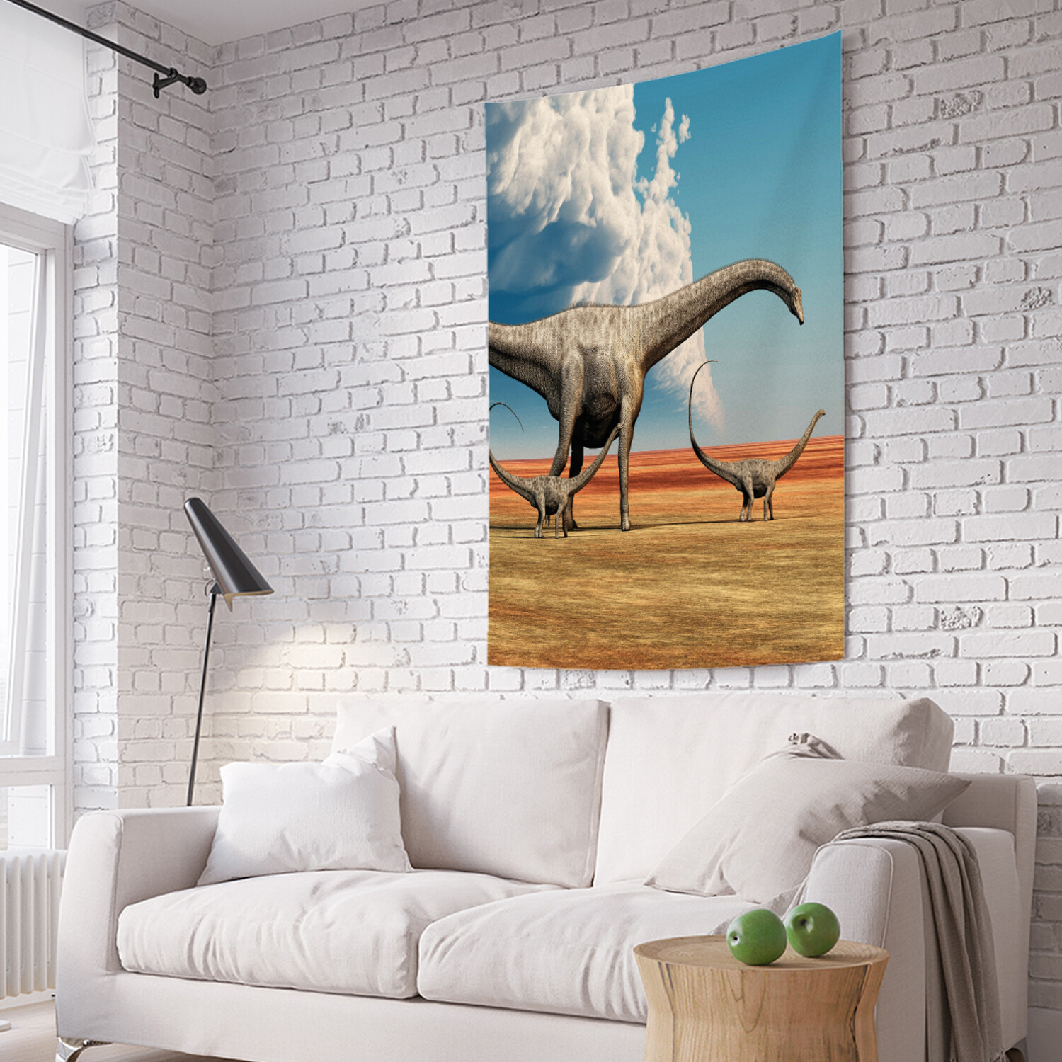 

Вертикальное фотопанно на стену JoyArty Семейка динозавров 150x200 см, Семейка динозавров