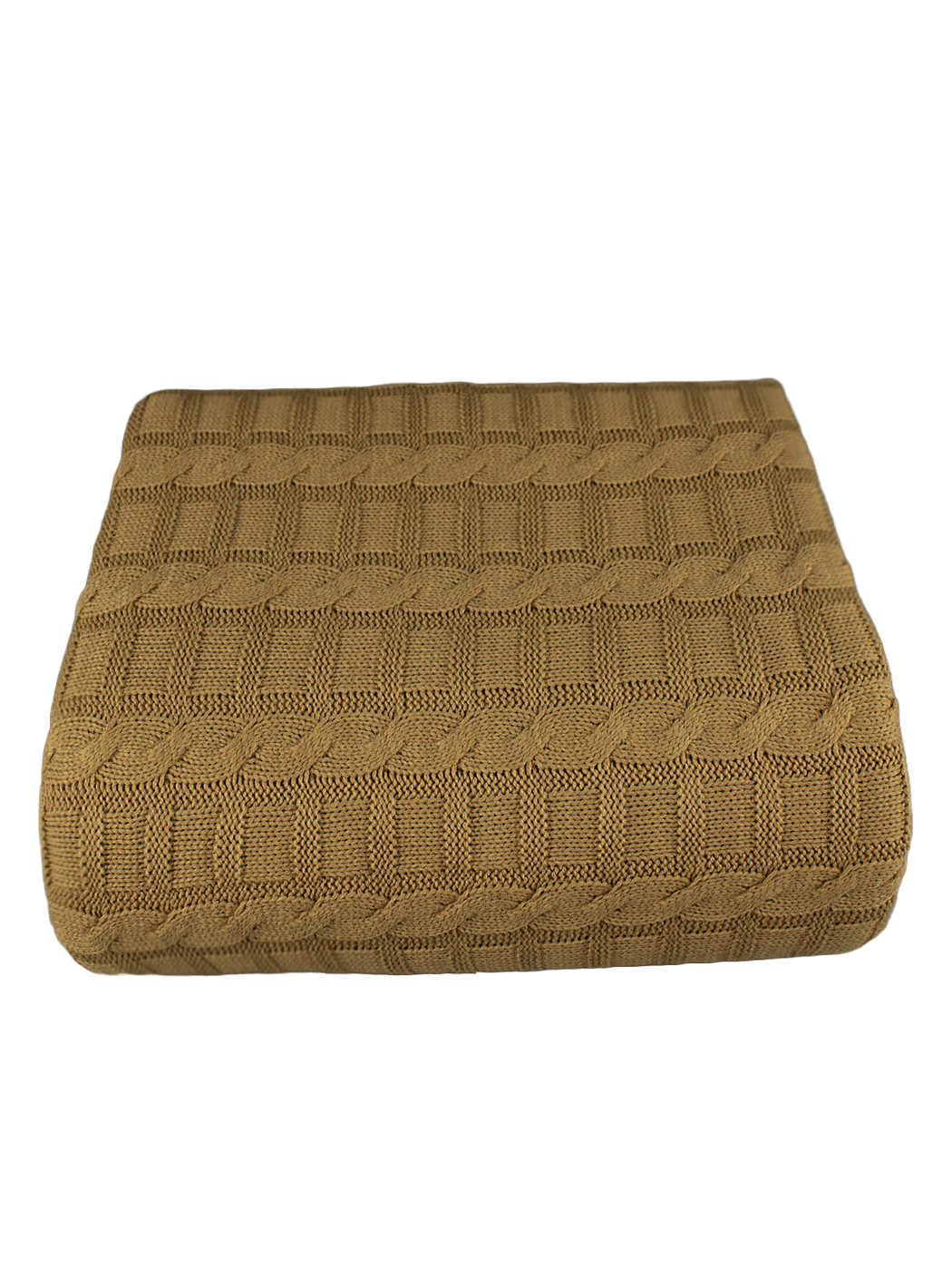 фото Плед вязаный warm whiff кемел 160x220 см шерсть 50% акрил 50%