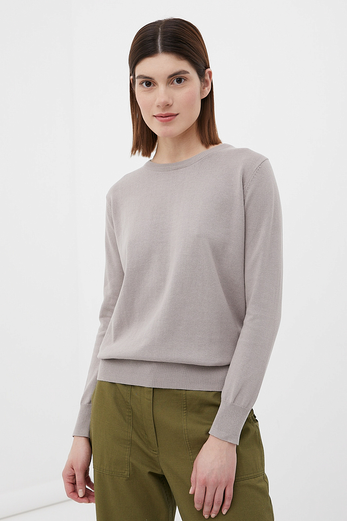 

Джемпер женский Finn Flare BAS-10115 серый XL, BAS-10115