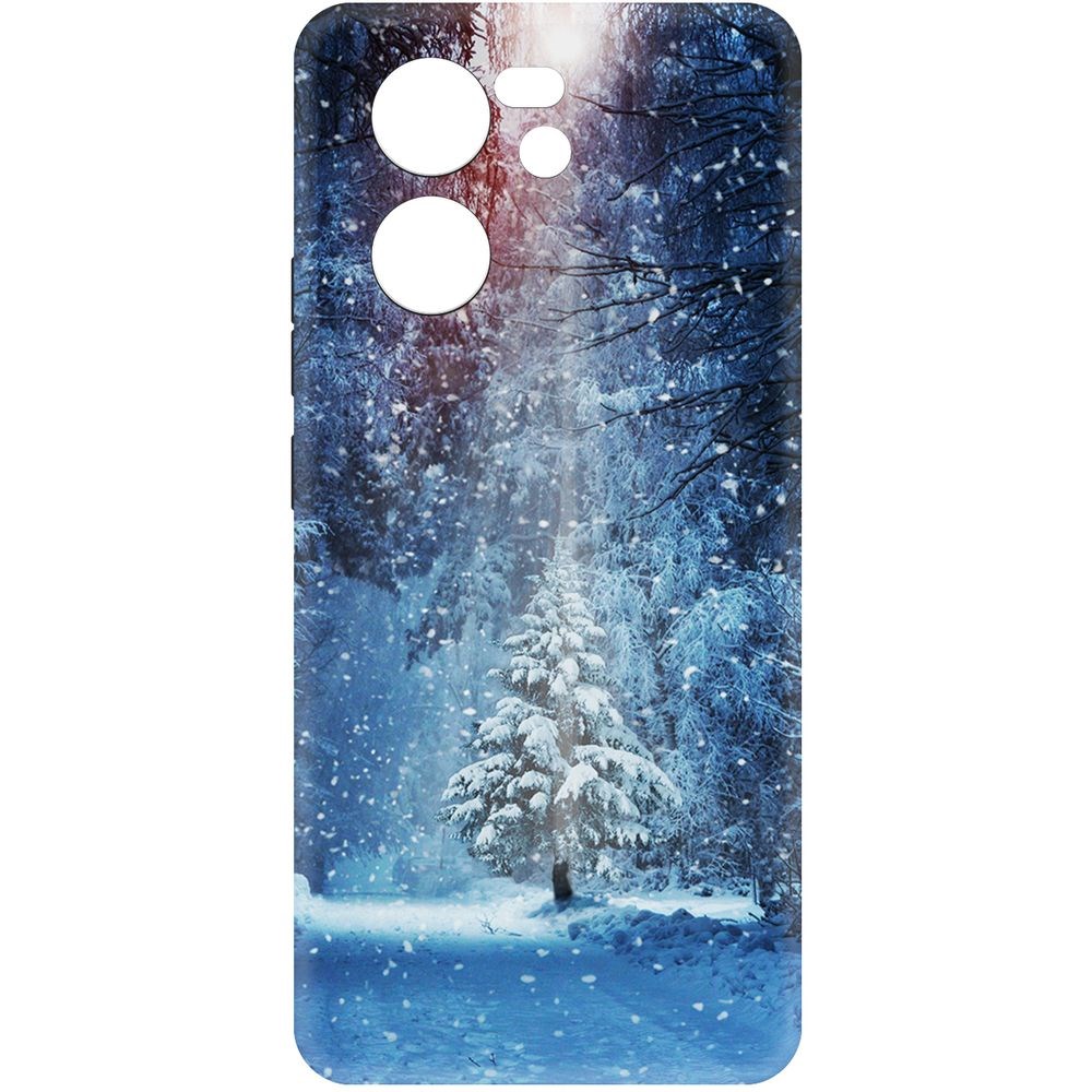 

Чехол-накладка Krutoff Soft Case Лесная ель для Xiaomi 13T черный