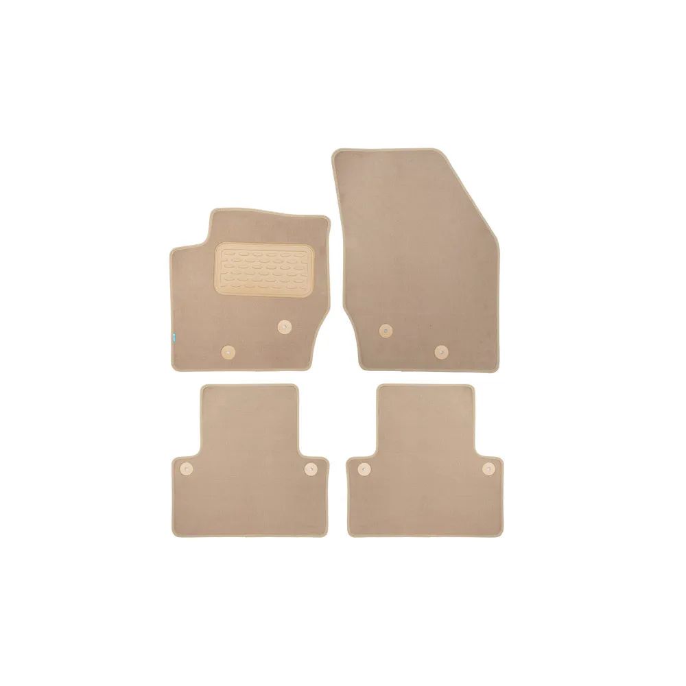 Коврики в салон Klever Premium для VOLKSWAGEN Touareg 2010-2018, 4 шт. текстиль, бежевые