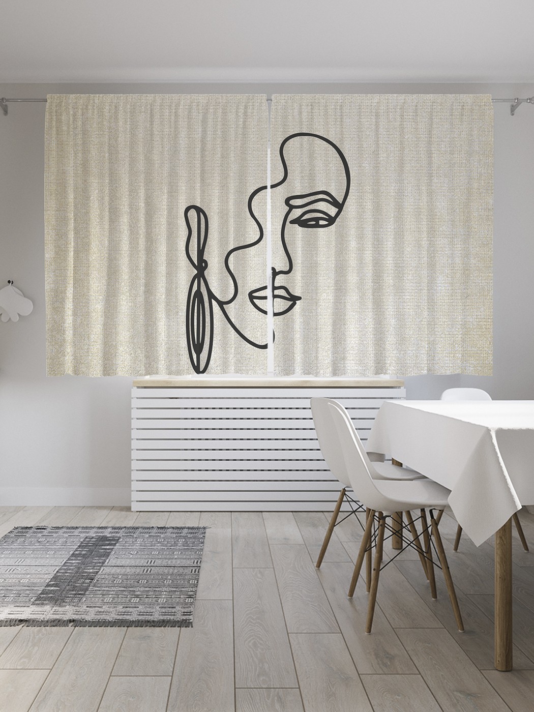 

Классические шторы JoyArty "Таинственная девушка", Oxford DeLux, 2 полотна 145x180 см, Таинственная девушка