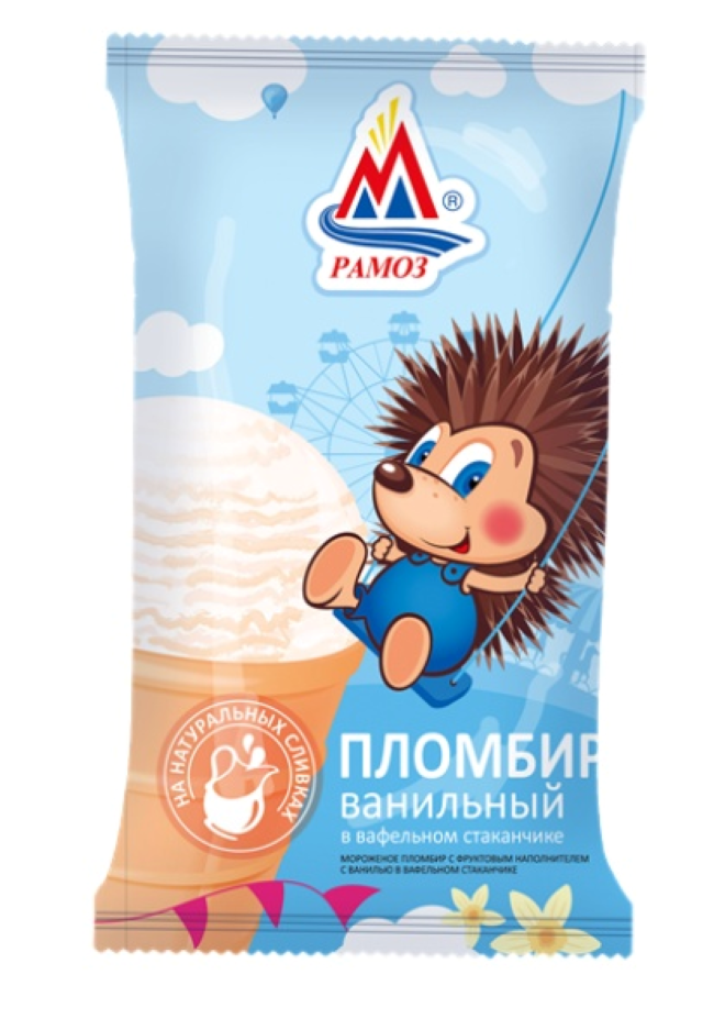 

Мороженое пломбир Рамоз Сливочное ванильное 15% 70 г
