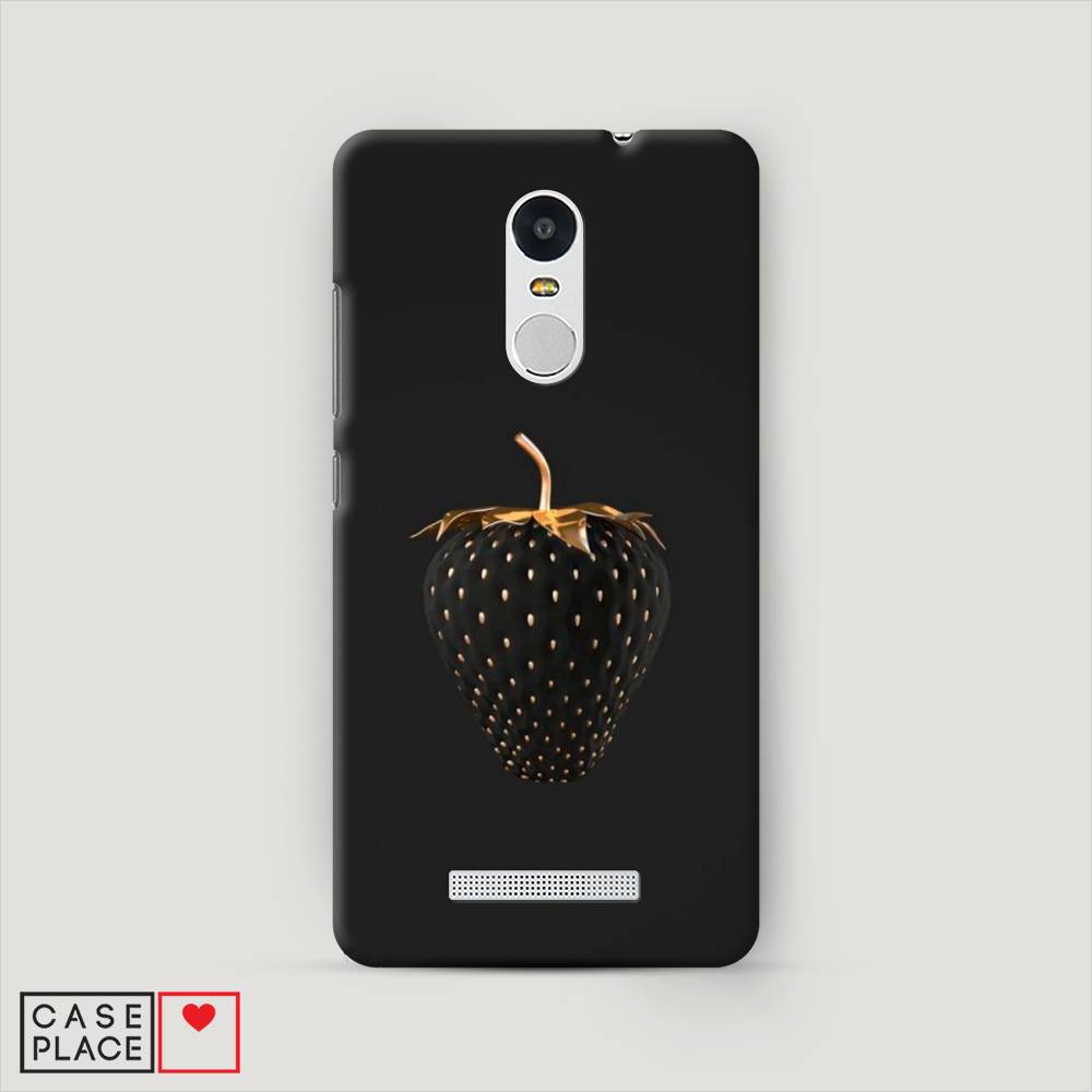 

Пластиковый чехол "Черно-золотая клубника" на Xiaomi Redmi Note 3