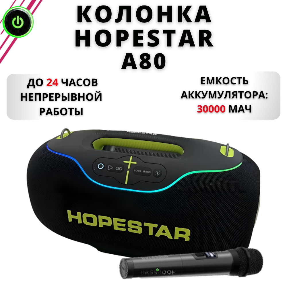 

Портативная колонка Hopestar A80 Black, Черный, A80