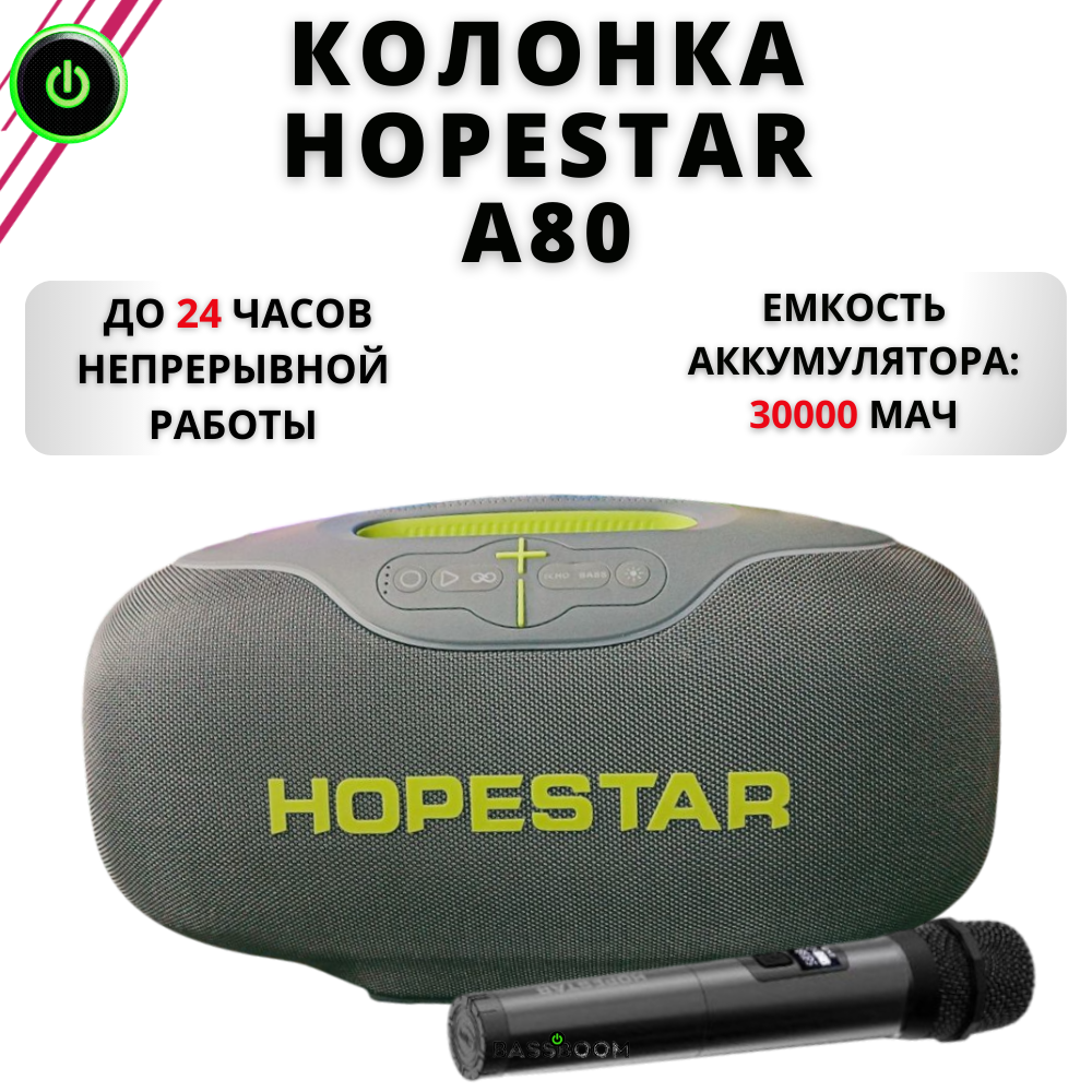 

Портативная колонка Hopestar A80 Gray, Серый, A80