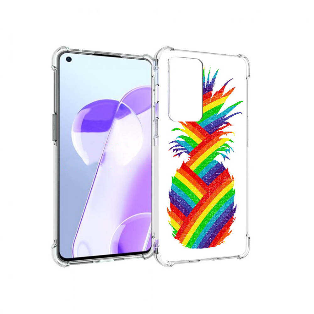 

Чехол MyPads Tocco для OnePlus 9RT радужный ананас (PT172016.131.566), Прозрачный, Tocco