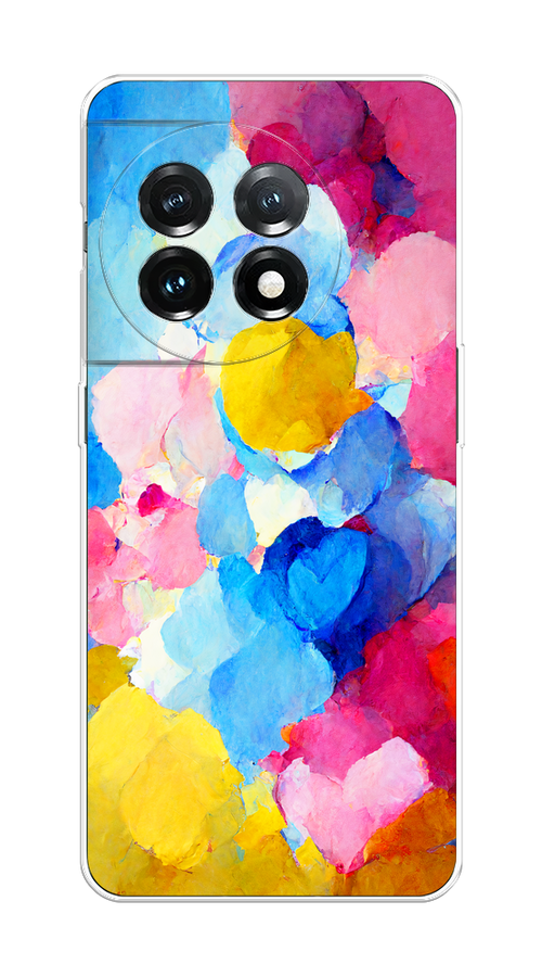 

Чехол на OnePlus 11 "Яркие пятна", Синий;голубой;желтый;розовый, 153650-1