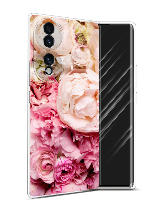 

Чехол Awog на Honor 70 "Пионы яркие", Разноцветный, 6108250-8
