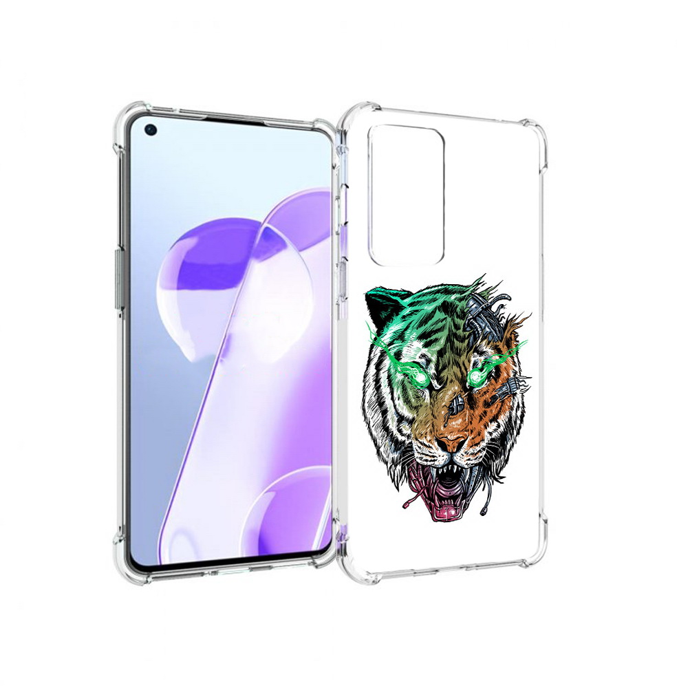 

Чехол MyPads Tocco для OnePlus 9RT робо-тигр (PT172016.131.584), Прозрачный, Tocco